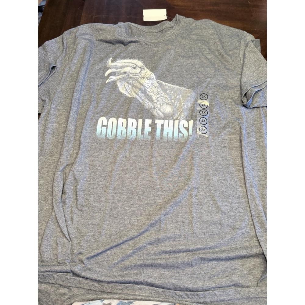 Field Duty Men's T shirt Gobble This Turkey Thanksgiving 2XL NWT